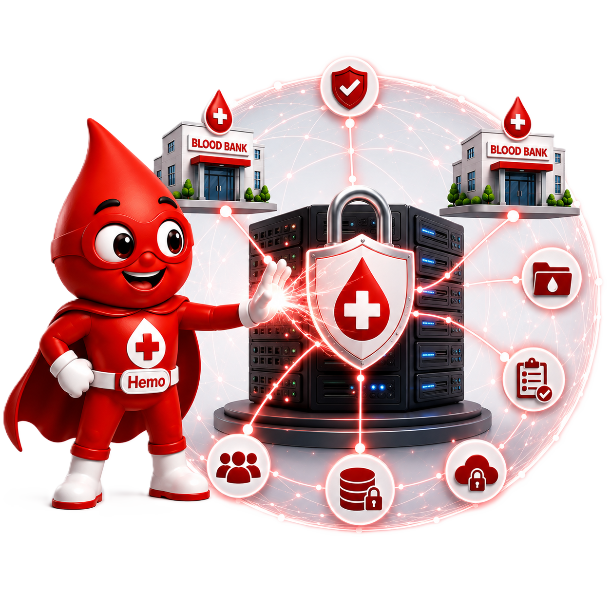 Two blood banks and a hospital connected through one platform